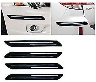 Autoclubtal Universal Car Bumper Protector Guard Full Length (Set of 4)… (Double Chrome Bumper Protector)