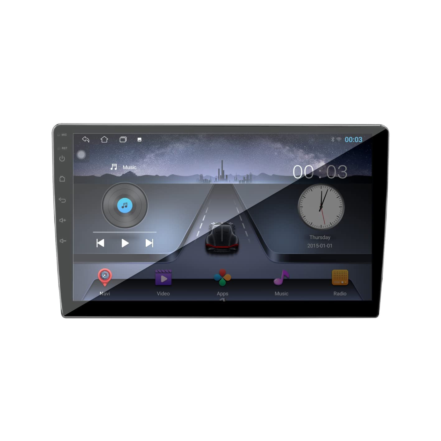 Autoclubtal 9 Inch HD Android Double Din Stereo Player 11 Android Version Gorilla Glass IPS Display Car Stereo Touch Screen Flashing 2GB RAM 32GB ROM for All Cars